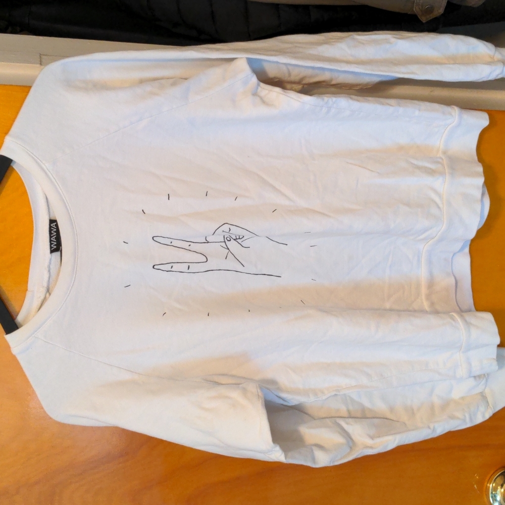 White screen print sweatshirt